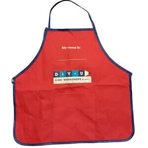 Lowes DIY-U Kids Apron From Kids Workshops Excellent Condition Red